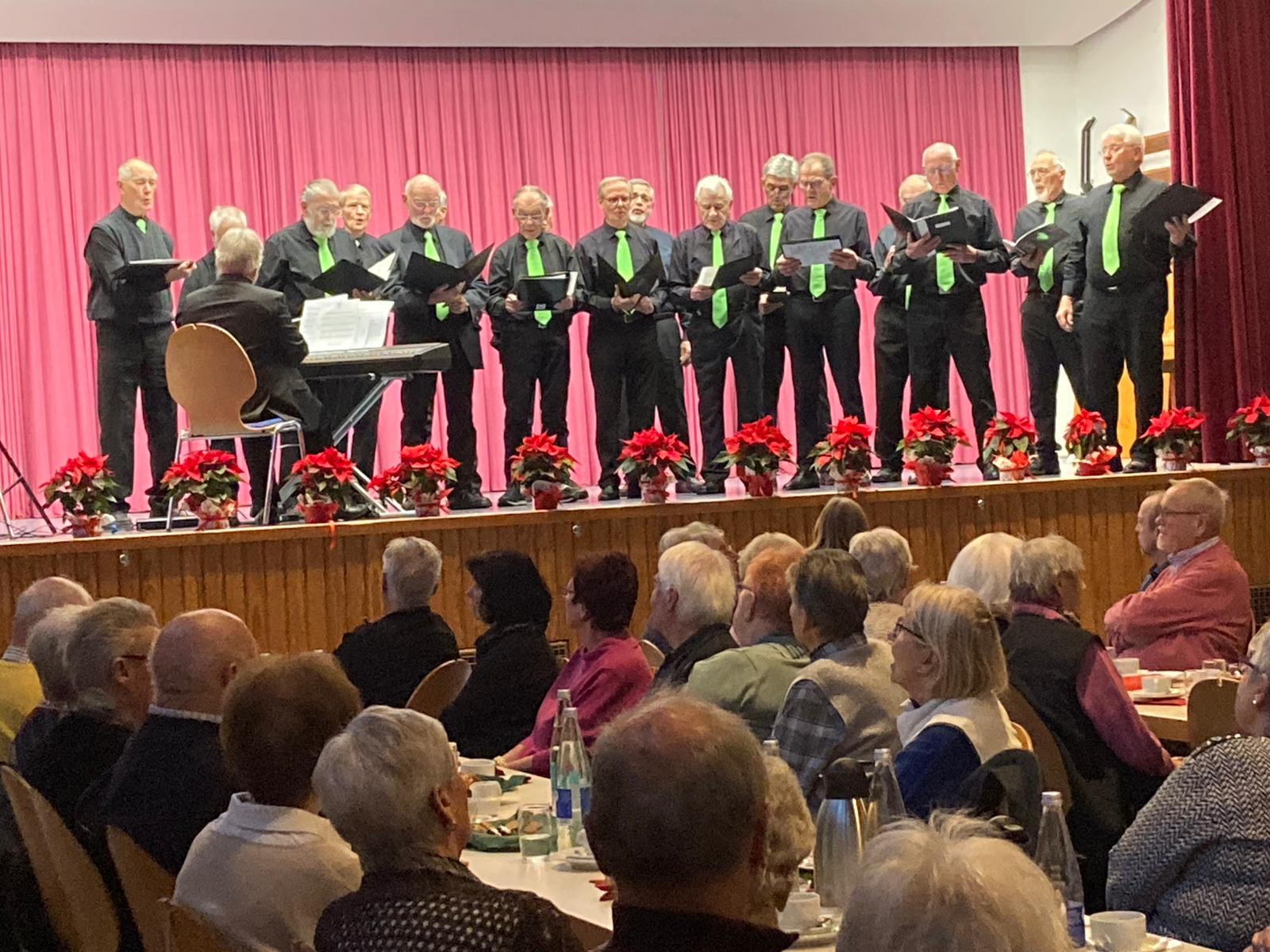 Der Männerchor LS bei der Seniorenfeier 2025 in Kleinsachsenheim